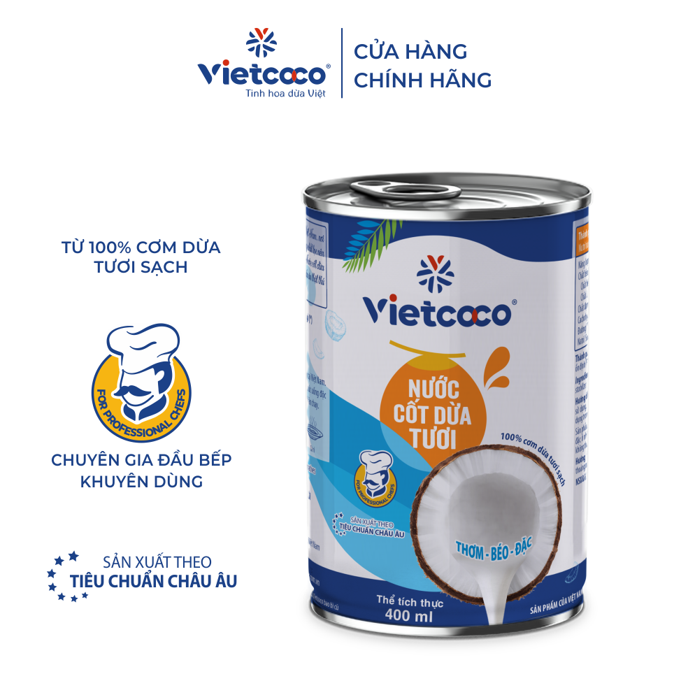 Nước cốt dừa tươi Vietcoco - Lon 400ml