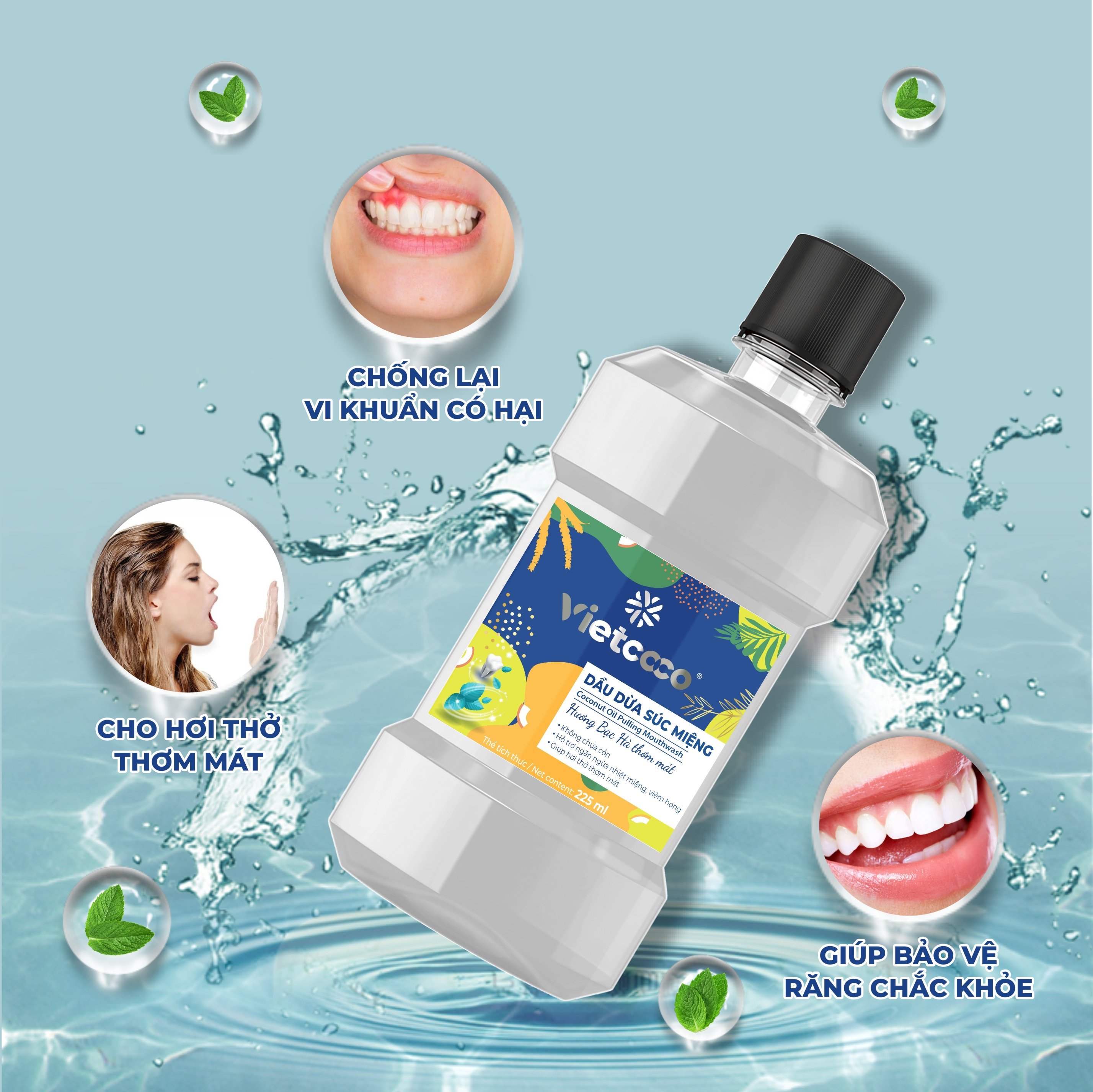 Dầu dừa súc miệng Vietcoco 225ml